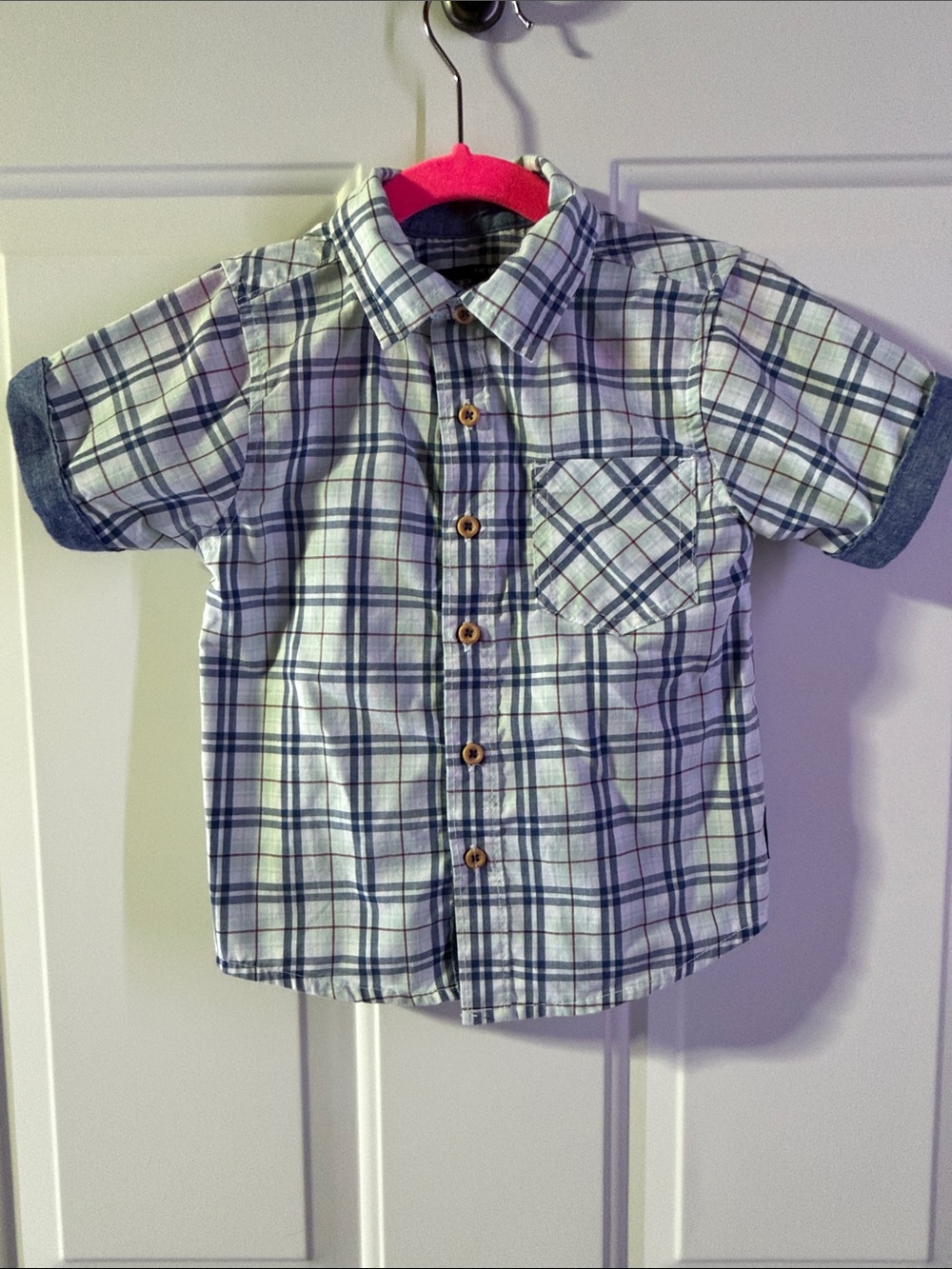 Ben Sherman Plaid Short-Sleeve Button-Up Shirt - 2T